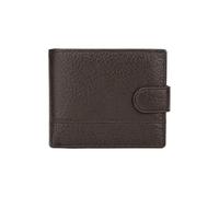 PORRASSO Cartera de Cuero Clásico Hombre Gran Capacidad Cartera Bifold con 5 Ranuras para Tarjetas Monederos Marrón Oscuro