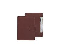 PORRASSO Cartera de Hombre Billetera Cartera con Protección RFID Cuero Tarjetero Monederos Corto Wallet con 11 Ranuras para Tarjetas Café A