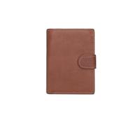 PORRASSO Cartera de Hombre Billetera Cartera con Protección RFID Cuero Tarjetero Monederos Corto Wallet con 11 Ranuras para Tarjetas Café B