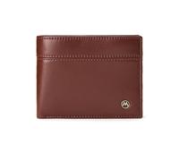 PORRASSO Cartera de Hombre Billetera Cartera con Protección RFID Tarjetero Monederos Corto Wallet con 8 Ranuras para Tarjetas Café
