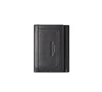 PORRASSO Cartera de Hombre Billetera Cuero Cartera con Protección RFID Tarjetero Monederos Mujer Corto Wallet con 9 Ranuras para Tarjetas Negro