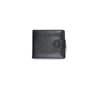 PORRASSO Cartera de Hombre Billetera Cuero Cartera Tarjetero Monederos Corto Wallet con 6 Ranuras para Tarjetas Negro