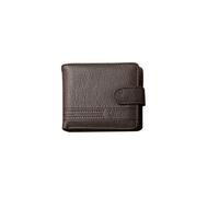 PORRASSO Cartera de Hombre Monedero PU Tarjetero para Tarjetas de Crédita Minimalista Billetero Bolsillo Monedas Corto Wallet Café