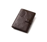 PORRASSO Cartera de Hombre Monederos Cuero Tarjetero para Tarjetas de Crédita Monederos Billetero Corto Wallet con 10 Ranuras para Tarjetas Café