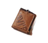 PORRASSO Cartera de Hombre Monederos Cuero Tarjetero para Tarjetas de Crédita Monederos Billetero Retro Wallet con 8/11 Ranuras para Tarjetas Marrón B