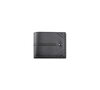 PORRASSO Cartera de Hombre Monederos PU Tarjetero para Tarjetas de Crédita Minimalista Monederos Billetero Corto Wallet Negro