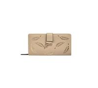 PORRASSO Cartera de Moda Mujer Monedero PU Tarjetero para Tarjetas Larga Billetero Señora Wallet con 11 Ranuras para Tarjetas Caqui