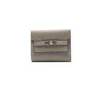 PORRASSO Cartera de Mujer Moda Monedero Tarjetero para Tarjetas Cuero Billetero Wallet Gris