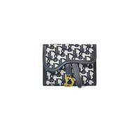 PORRASSO Cartera de Mujer Moda Monedero Tarjetero para Tarjetas PU Billetero Trípticas Wallet Negro B