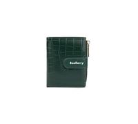 PORRASSO Cartera de Mujer Monedero Corto Tarjetero para Tarjetas de Crédito PU Moda Billetero con 5 Ranuras para Tarjetas Cartera Wallet Verde