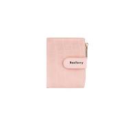 PORRASSO Cartera de Mujer Monedero Corto Tarjetero para Tarjetas de Crédito PU Moda Billetero con 5 Ranuras para Tarjetas Cartera Wallet Rosa