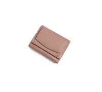 PORRASSO Cartera de Mujer Monedero Minimalista RFID Bloqueo Tarjetero para Tarjetas Piel Auténtica Billetero con 8 Ranuras para Tarjetas Wallet Rosa Claro