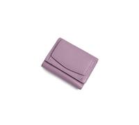 PORRASSO Cartera de Mujer Monedero Minimalista RFID Bloqueo Tarjetero para Tarjetas Piel Auténtica Billetero con 8 Ranuras para Tarjetas Wallet Morado Claro