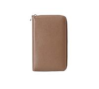 PORRASSO Cartera de Viaje Funda Pasaporte Cartera de Pasaporte con Bloqueo RFID Cuero Porta Documentos Porta Pasaporte para Tarjeta de Crédito para Mujeres Café