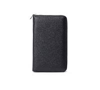 PORRASSO Cartera de Viaje Funda Pasaporte Cartera de Pasaporte con Bloqueo RFID Cuero Porta Documentos Porta Pasaporte para Tarjeta de Crédito para Mujeres Negro