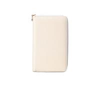 PORRASSO Cartera de Viaje Funda Pasaporte Cartera de Pasaporte con Bloqueo RFID Cuero Porta Documentos Porta Pasaporte para Tarjeta de Crédito para Mujeres Blanco