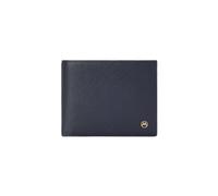 PORRASSO Cartera Hombre con Protección RFID Billetera Cartera Monederos Moda Corto PU Wallet on 9 Ranuras para Tarjetas Azul