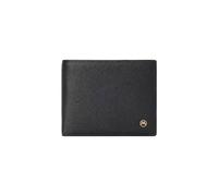PORRASSO Cartera Hombre con Protección RFID Billetera Cartera Monederos Moda Corto PU Wallet on 9 Ranuras para Tarjetas Negro