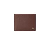 PORRASSO Cartera Hombre con Protección RFID Billetera Cartera Monederos Moda Corto PU Wallet on 9 Ranuras para Tarjetas Marrón