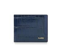 PORRASSO Cartera Hombre con Protección RFID Billetera Cartera Monederos Moda PU Wallet on 8 Ranuras para Tarjetas Azul