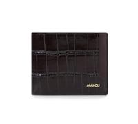 PORRASSO Cartera Hombre con Protección RFID Billetera Cartera Monederos Moda PU Wallet on 8 Ranuras para Tarjetas Café
