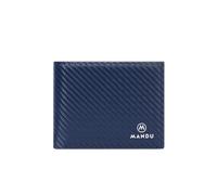 PORRASSO Cartera Hombre con Protección RFID Billetera Cartera Monederos Práctica Corto PU Wallet on 7 Ranuras para Tarjetas Azul