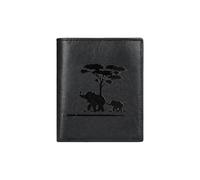 PORRASSO Cartera Hombre Protección RFID Cuero Vintage Billetera Gran Capacidad Wallet con Múltiples Ranuras Tarjetas Bolsa Monedas