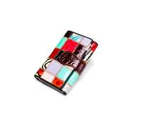 PORRASSO Cartera Mujer Colorido Monedero Cartera de Piel Auténtica Gran Capacidad Billetero Wallet