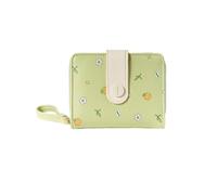 PORRASSO Cartera Mujer Linda Monedero Pequeño Billetero Wallet con 5 Ranuras para Tarjetas Cartera Verde
