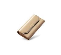 PORRASSO Cartera Mujer Monedero Gran Piel Auténtica Billetero RFID Bloqueo Larga Wallet Oro