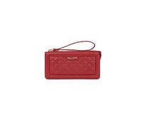 PORRASSO Cartera Mujer Monedero Gran PU Billetero Larga Wallet con Correa de Muñeca Rojo
