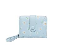 PORRASSO Cartera Mujer Monedero Pequeño Billetero Linda Wallet con 5 Ranuras para Tarjetas Cartera Azul