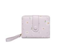 PORRASSO Cartera Mujer Monedero Pequeño Billetero Linda Wallet con 5 Ranuras para Tarjetas Cartera Morado