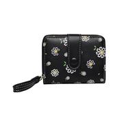 PORRASSO Cartera Mujer Monedero Pequeño Billetero Linda Wallet con 5 Ranuras para Tarjetas Cartera Negro