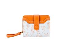 PORRASSO Cartera Mujer Monedero Pequeño Billetero Moda Wallet con 6 Ranuras para Tarjetas Cartera Naranja