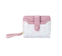 PORRASSO Cartera Mujer Monedero Pequeño Billetero Moda Wallet con 6 Ranuras para Tarjetas Cartera Rosa