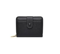 PORRASSO Cartera Mujer Monedero Pequeño Billetero Wallet con 6 Ranuras para Tarjetas Cartera Negro