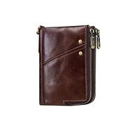 PORRASSO Cartera Mujer Piel Autentica Monederos Tarjetero para Tarjetas de Crédita Tecnología Anti-Robo RFID Multifunción Cartera Marrón