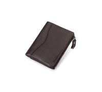 PORRASSO Carteras para Hombre de Cuero Tarjetero con Bloqueo RFID Billetera Monederos Corto Wallet con 10 Ranuras para Tarjetas Marrón