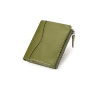PORRASSO Carteras para Hombre de Cuero Tarjetero con Bloqueo RFID Billetera Monederos Corto Wallet con 10 Ranuras para Tarjetas Verde