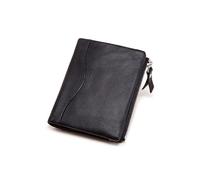 PORRASSO Carteras para Hombre de Cuero Tarjetero con Bloqueo RFID Billetera Monederos Corto Wallet con 10 Ranuras para Tarjetas Negro