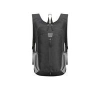 PORRASSO Casual Mochila 19L Mochila Plegable Ligera Mochila Backpack para Hombre Mujer Acampar Viajes Uso Diario Negro