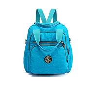 PORRASSO Casual Mochila Mujer Bolsa de Hombro Señoras Bolso Bandolera Nylon Daypack para Trabajo Viajes Uso Diario Azul