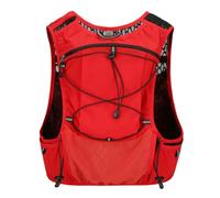PORRASSO Chaleco Running 5L Ligero Chaleco de Hidratación Reflectante Mochila de Hidratación Respirable Ajustable para Hombres Mujeres Trail Running Maratón Rojo