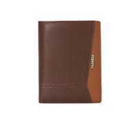 PORRASSO Clásica Cartera con Protección RFID Billetera Hombre Cartera Monederos Corto PU Wallet on 7 Ranuras para Tarjetas Café