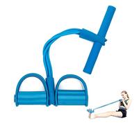 PORRASSO Cuerda de Tensión Multifunción Sit-Up Culturismo Expansor 4 Tubos Pierna Ejercitador Pedal Banda de Resistencia Entrenamiento Elástico de la Cuerda del Tirón Fitness Ejercitador - Azul