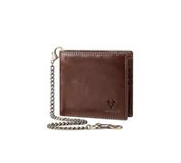 PORRASSO Cuero Cartera de Hombre Billetera Cartera con Protección RFID Tarjetero Monederos con 13 Ranuras para Tarjetas Corto Wallet Café