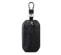 PORRASSO Cuero Estuches de Llave Clave del Coche Portátil Car Key Case Impermeable Cartera Anti-Robo para Hombre Mujer Llave Remota Hogar Llavero Uso Diario Negro