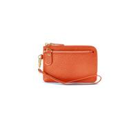 PORRASSO Cuero Monederos Mujer Estuches de Llave Cartera Portátil Tarjetero para Tarjetas de Crédita con Correa de Muñeca Pequeña Bolsita Coin Purse Naranja