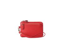 PORRASSO Cuero Monederos Mujer Estuches de Llave Cartera Portátil Tarjetero para Tarjetas de Crédita con Correa de Muñeca Pequeña Bolsita Coin Purse Rojo